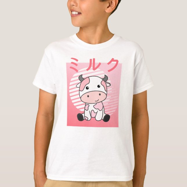 Cow Calf Baby Cows Cow Patchar Cute Cute Cute Cute T Shirt (Framsida)