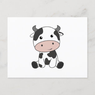 Cow Calf Baby Cows Cow Patchar Cute Cute Cute Cute Vykort