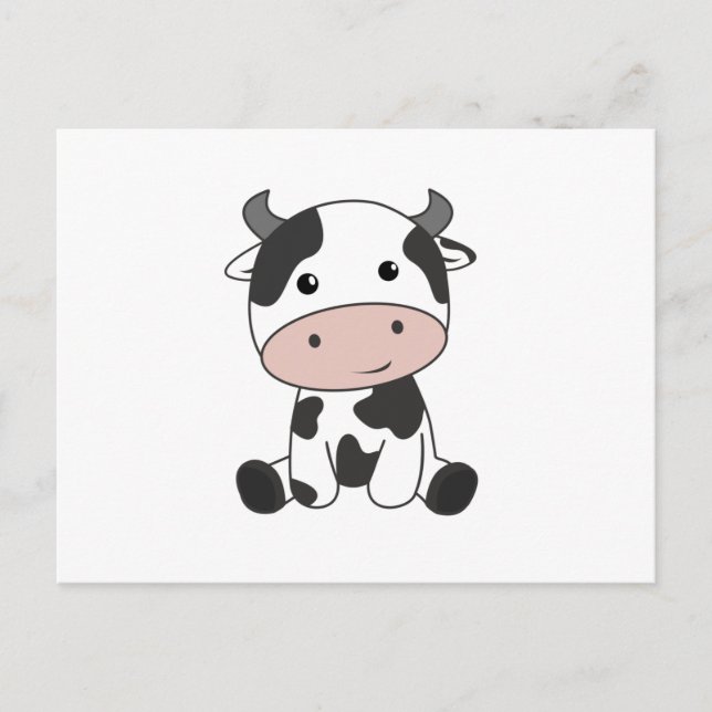 Cow Calf Baby Cows Cow Patchar Cute Cute Cute Cute Vykort (Framsida)