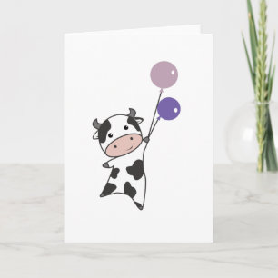Cow Calf flyger bubblor, kutdjur Kort