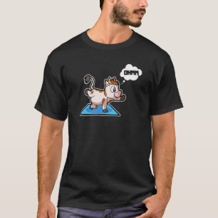 Cow Calf Yoga Poses Sport Gymnastics Ohm Heartslag T Shirt