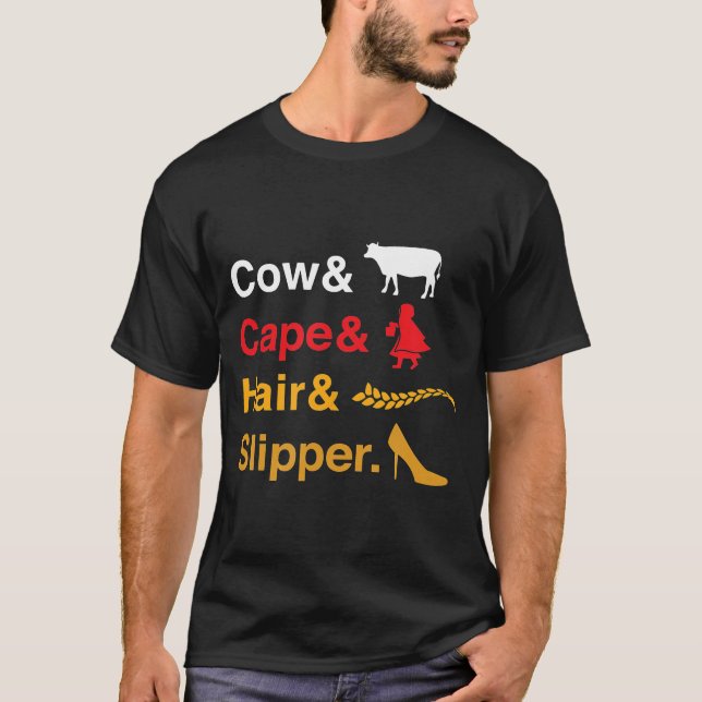 Cow Cape Hair Amp Bildskärmar vid högskolan Musi T Shirt (Framsida)