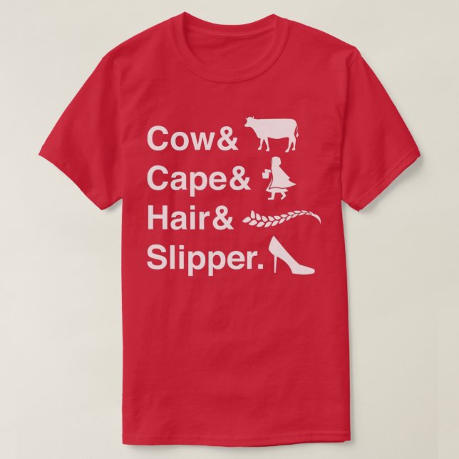 Cow Cape Hair & Slipper High School Theatre  Music T Shirt (Design framsida)