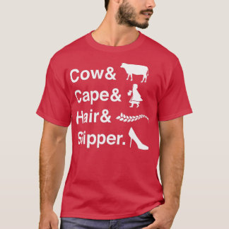 Cow Cape Hair & Slipper High School Theatre  Music T Shirt