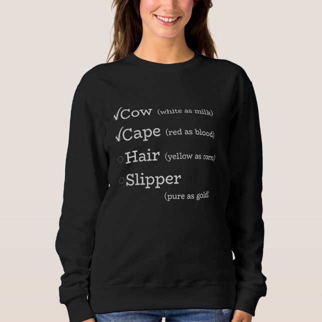 Cow Cape Hair Slipper Musical Theatre Tee (Framsida)
