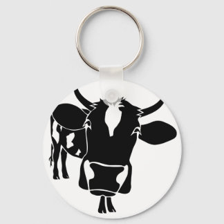 cow cattle kuh fleckvieh milk cowboy farmer nyckelring