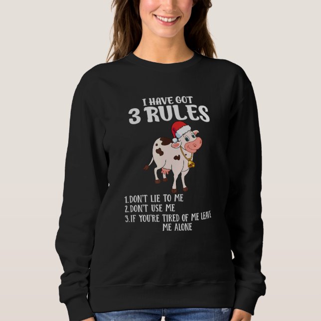 Cow Christmas T Shirt (Framsida)