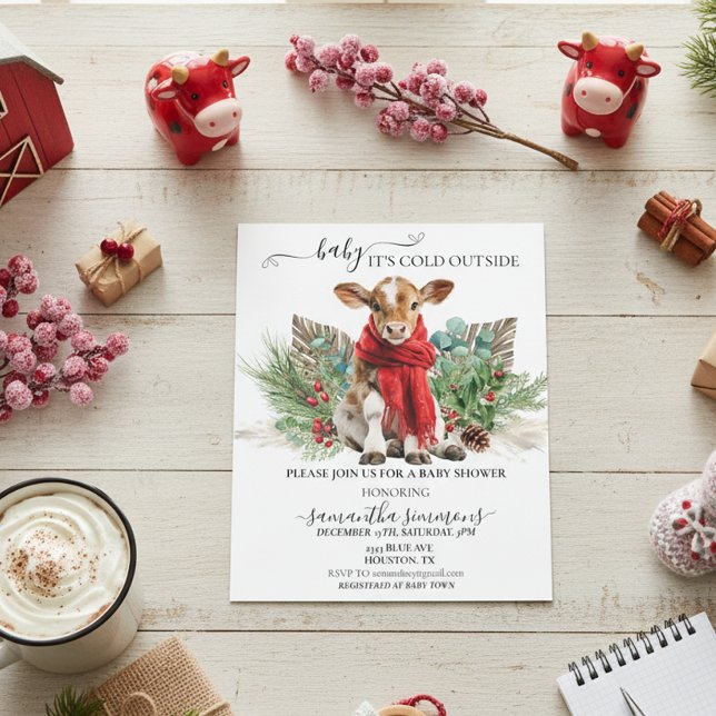 Cow Christmas Winter Baby Shower Budget (Skapare uppladdad)