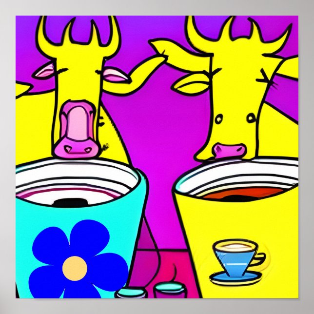 Cow Coffee Break Poster (Framsidan)