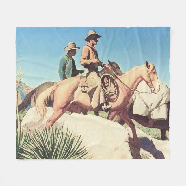 ”Cow Country” av Maynard Dixon Fleecefilt (Framsidan (Horisontell))