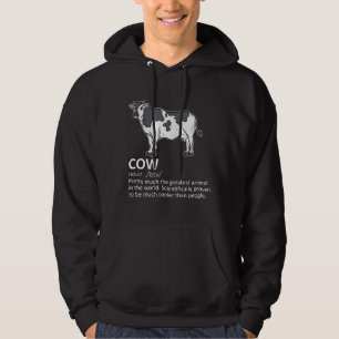 Cow Definition Mjölk Dairy Cattle Farmer Hoodie