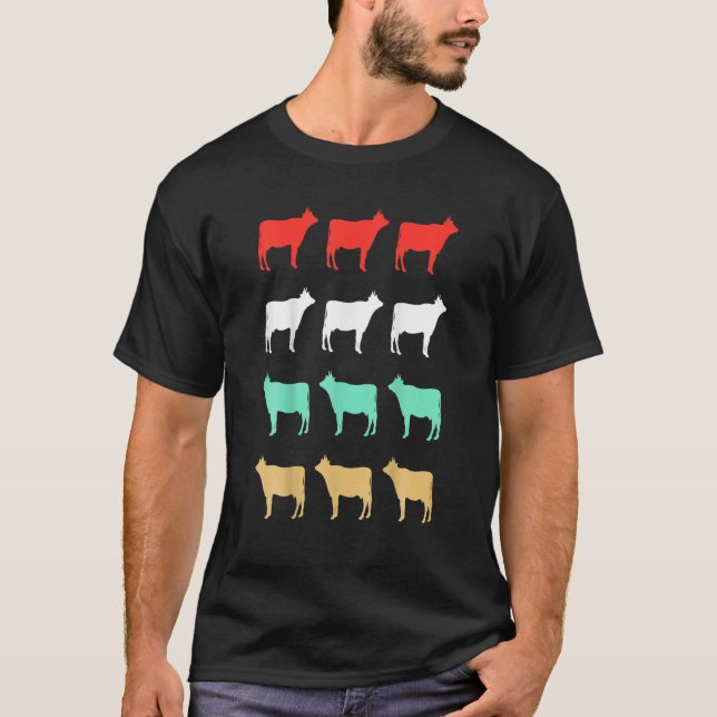 Cow Design Funny Cow Älskare T Shirt (Framsida)