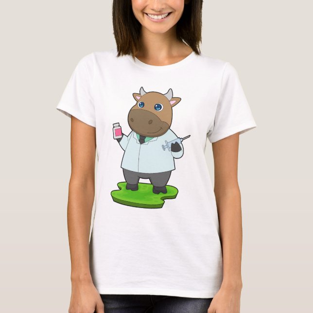 Cow Doktor Medicine T Shirt (Framsida)