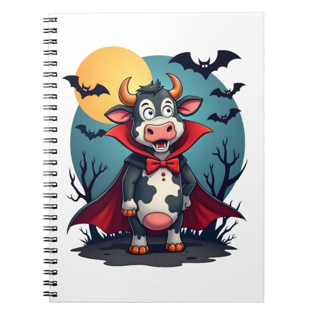 Cow Dracula Rises Anteckningsbok (Framsidan)