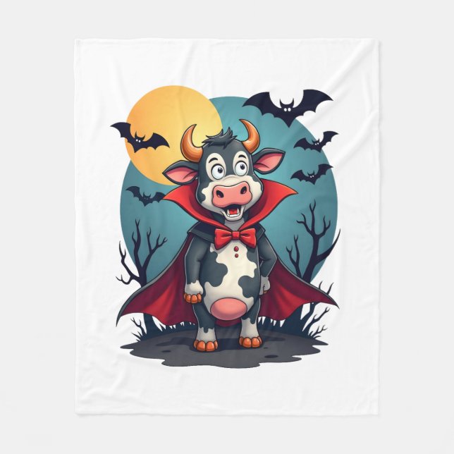 Cow Dracula Rises Fleecefilt (Framsidan)