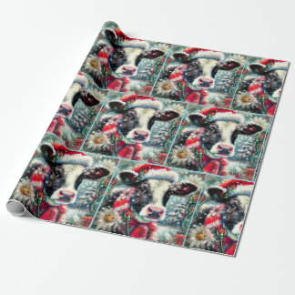 Cow Dreaming of Warmer Times Floral Decoupage Presentpapper