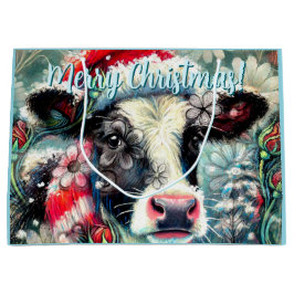 Cow Dreaming of Warmer Times Floral Holiday