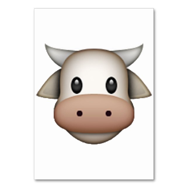 Cow - Emoji Bordsnummer (Framsidan)
