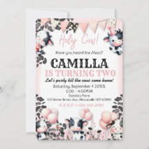 Cow Farm Födelsedagsfest inbjudan