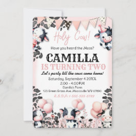 Cow Farm Födelsedagsfest inbjudan