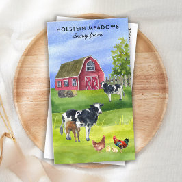 Cow Farm Holstein Dairy Farmer Anpassningsbar QR-k Visitkort