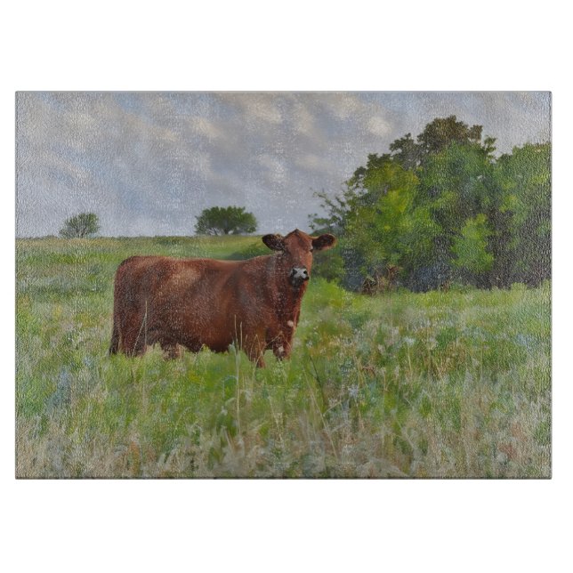 Cow Farm Style Art Country Style Glass (Framsidan)