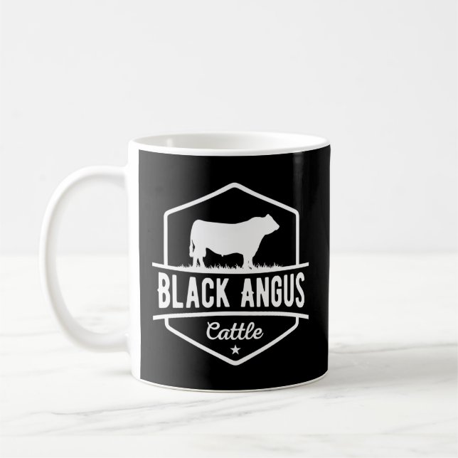 Cow Farmer Black Angus Cattle Kaffemugg (Vänster)