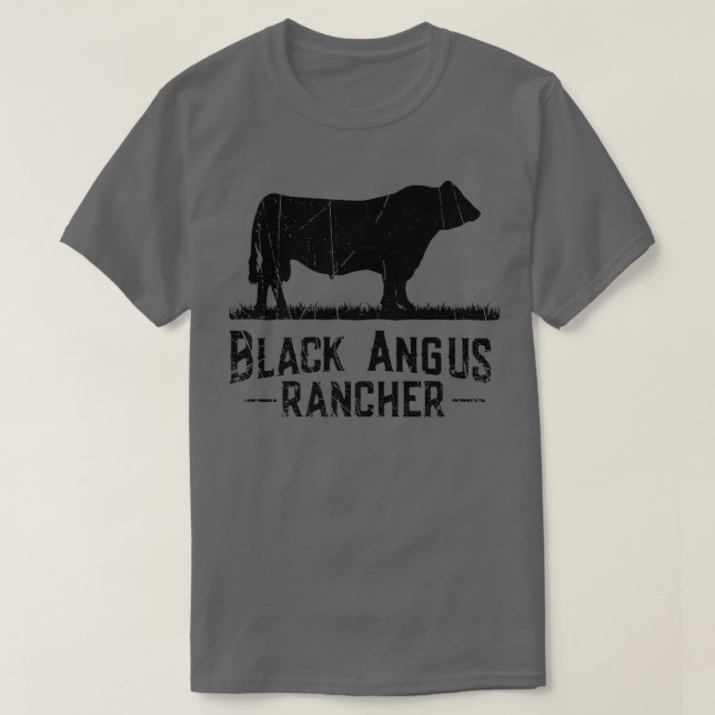 Cow Farmer Black Angus Rancher T Shirt (Design framsida)