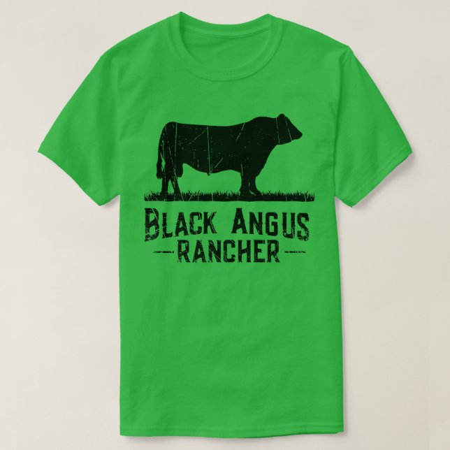 Cow Farmer - Black Angus Rancher T Shirt (Design framsida)