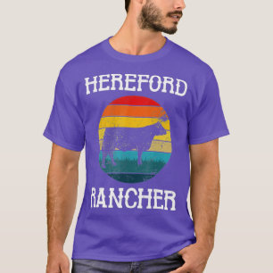 Cow Farmer Cattle Hereford Rancher T Shirt
