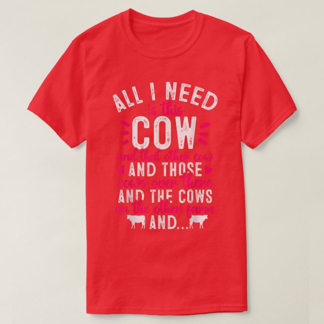 Cow Farmer Farming Gift T Shirt (Design framsida)
