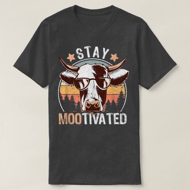 Cow Farmer Funny Farming Quote Pun Stanna Mootivat T Shirt (Design framsida)