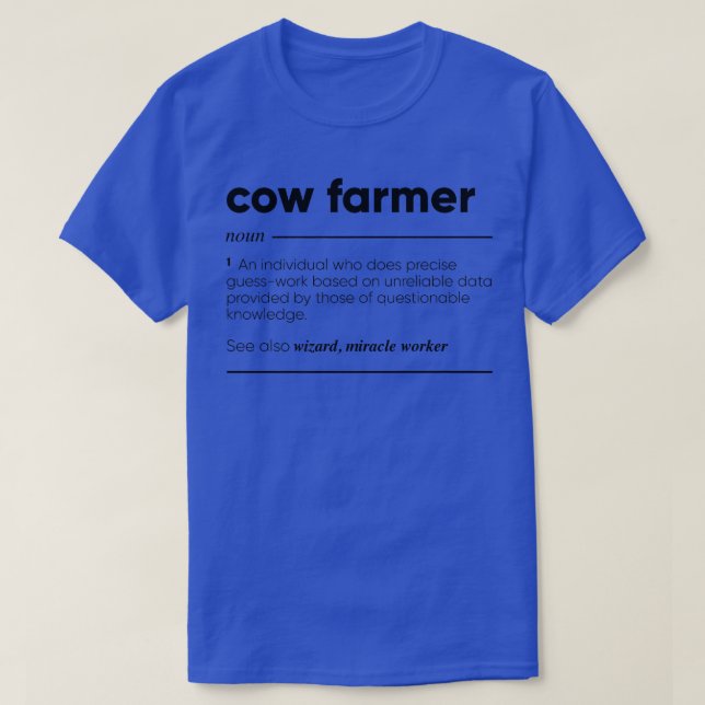 Cow Farmer Funny T Shirt (Design framsida)