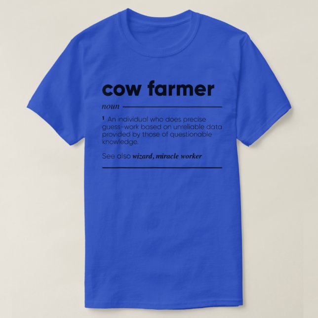 Cow Farmer Funny T Shirt (Design framsida)