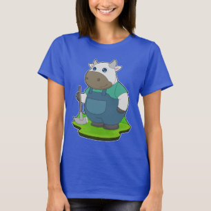 Cow Farmer Pickaxe T Shirt