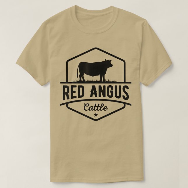 Cow Farmer Red Angus Cattle T Shirt (Design framsida)
