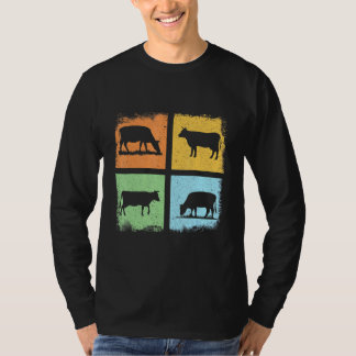 Cow Farmer Retro Vintage Stil Cow Owner T Shirt