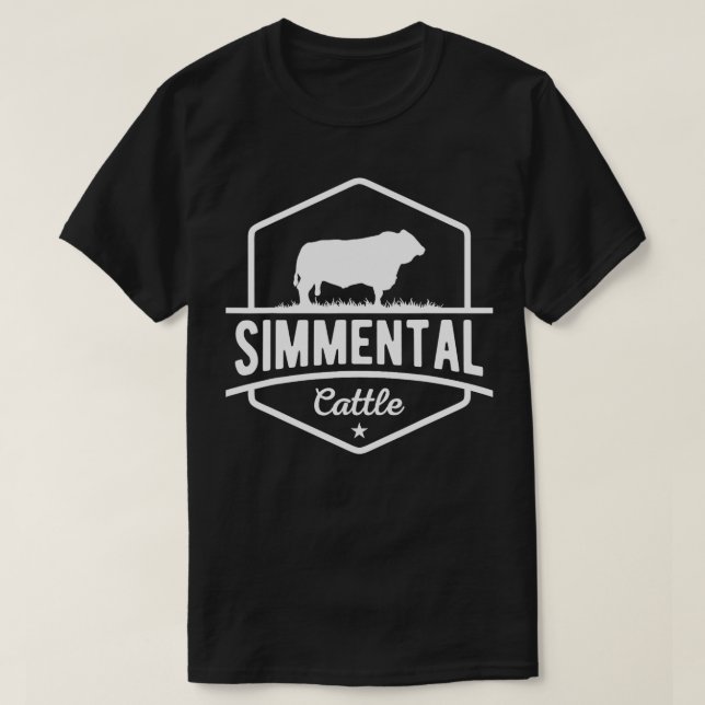 Cow Farmer Simmental Cattle TShirt T Shirt (Design framsida)