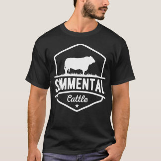Cow Farmer Simmental Cattle TShirt T Shirt