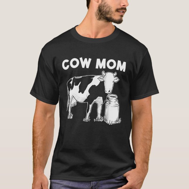 Cow  For Mom Mother Bull Heifer Herd Farm Animal T Shirt (Framsida)