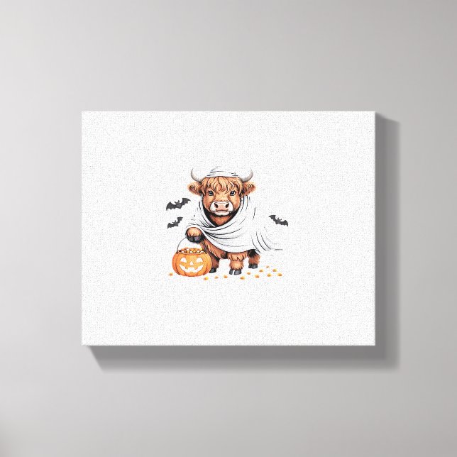 Cow Funny Halloween Spooky Djur älskare Essential Canvastryck (Framsida)