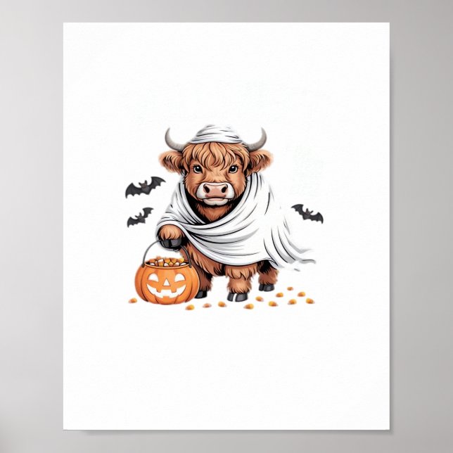 Cow Funny Halloween Spooky Djur älskare Essential Poster (Framsidan)
