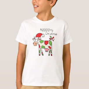 Cow Funny Tecknad Jul Helgdag T Shirt