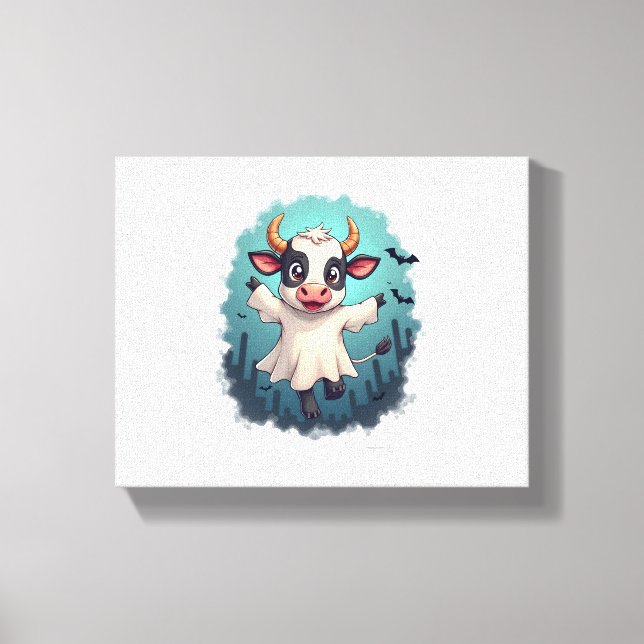 Cow Ghost Boo-levard Canvastryck (Framsida)