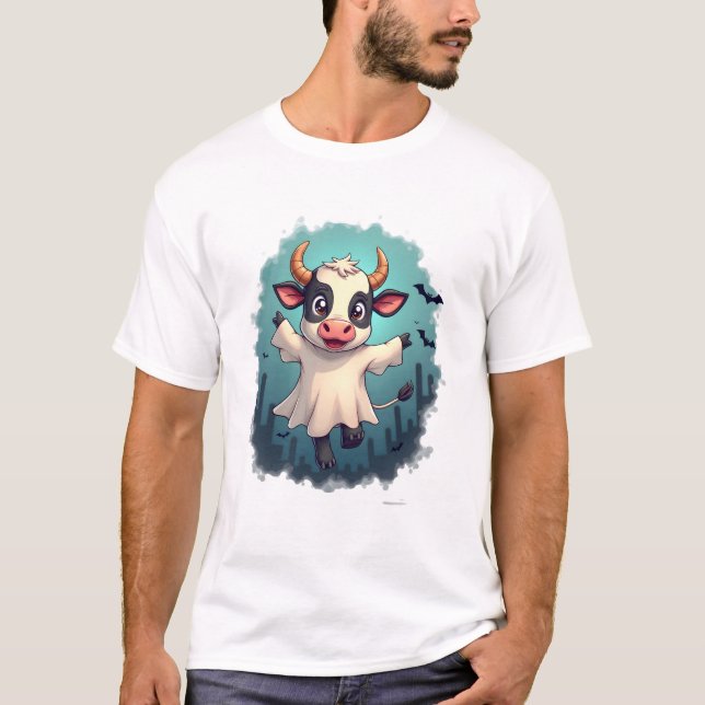 Cow Ghost Boo-levard T Shirt (Framsida)