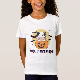 Cow Ghost Cute Kawaii Halloween Moo I Elak Boo T Shirt