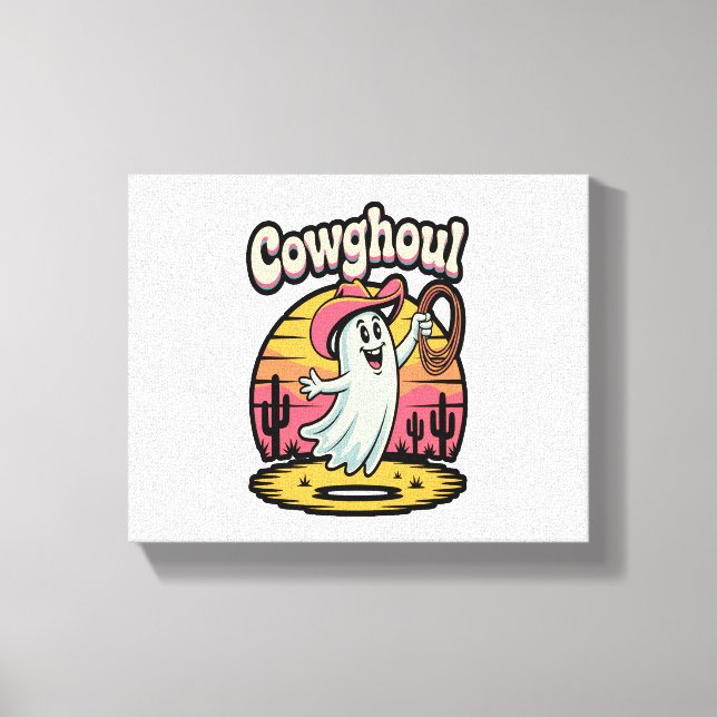 Cow Ghoul Halloween Spooky Canvastryck (Framsida)