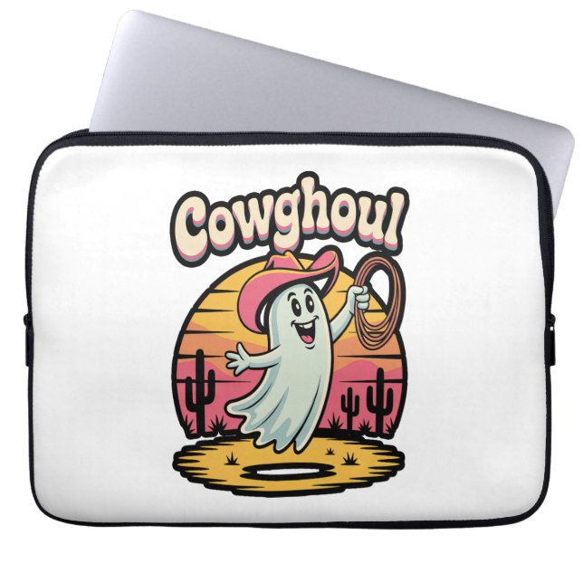 Cow Ghoul Halloween Spooky Laptop Fodral (Framsidan)