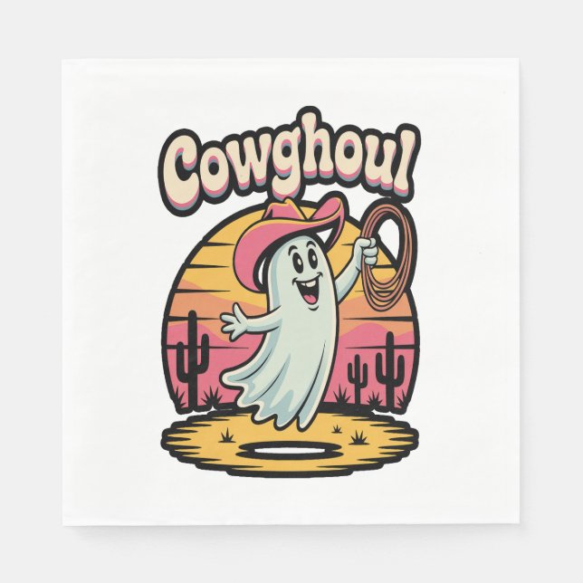 Cow Ghoul Halloween Spooky Pappersservett (Framsidan)