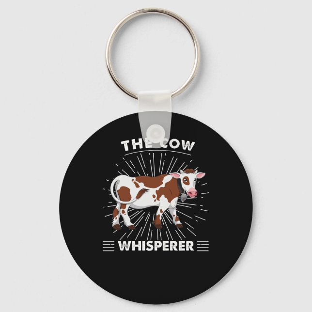 Cow Gift | Cow Whisperer Smile Nyckelring (Framsida)